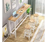 Stylish Kitchen Breakfast Bar Table High Radiator & Outdoor Bar Table - Perfect for Home Restaurant & Bar Use (Chairs Not Included)
