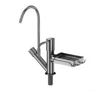 Stylish Kitchen Soap Dispenser Faucet with Water Supply and Storage Rack for Clutter Space (B)