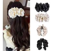 Stylish Kitsch Banana Hair Clips for Women - 4 Pack Hair Claws for Thick Hair, Strong Grip Hair Accessories for Fine, Medium or Long Hair, Fashion Claw Clip
