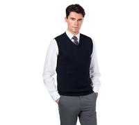 Stylish Knitted Cotton Sleeveless Jumper Vest with V-Neck Design XPOSED Black XL