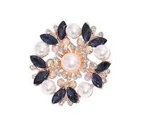 Stylish Korean Design Flower Brooch with Sparkling Zircon Stones Versatile Scarf Clip for Outfits Accessories Korean Styles Rhinestones Brooch