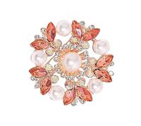 Stylish Korean Design Flower Brooch with Sparkling Zircon Stones Versatile Scarf Clip for Outfits Accessories Elegant Alloy Flower Pin