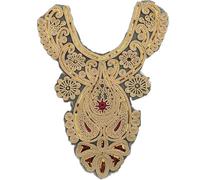 Stylish Lace Trim Neckline Collar with Sequins Appliques Sew On Patches for Formal Wedding Dress Sewing Accessories Lace Swing Neckline Appliques