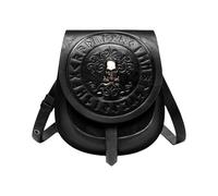 Stylish Ladies' Single Strap Crossbody Bag with Medieval European PU Leather Shoulder Purse Retro Waist Bag for Women Trendy Female Side