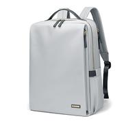 Stylish Laptop Backpack for Women Airline Approved Perfect for Work College and Travel Multi-Functional Casual Daypack Fits 15.6 Inch Notebook (Pale Grey)
