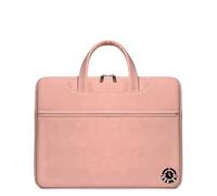Stylish Laptop Briefcase 15 15.6 16 Inch Slim Waterproof Shoulder Bag for Men and Women Compatible with Surface Laptop 5 ASUS TUF Acer Swift Lenovo ThinkPad Ideal for Work Office Study Color Pink