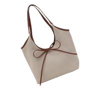 Stylish Large Capacity PU Leather Shoulder Bag with Bows Decoration Satchel Underarm Bag for Commuting and Casual Travel French Styles Handbag