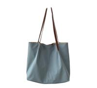 Stylish Large Capacity Shoulder Bag for Modern Women Minimalists Designs Solid Color Handbag Work Travel Shopping Bag, Blue, Single package, Bohemian