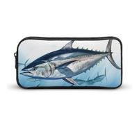 Stylish Large Pencil Case Bluefin Tuna Thunnus Printed, Big Capacity Pencil Pouch Stationery Pen Bag, Storage High Capacity Bag Pouch Holder Box Organizer, Marker Pen Case for Women & Men