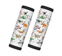 Stylish Learning Alphabets With Dinosaurs Pack Luggage Handle Wrap Suitcase Tag Identifier Marker Grip Travel Accessories Airplane