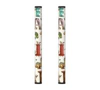 Stylish Learning Alphabets With Dinosaurs Printed Refrigerator Door Handle Cover Set Of 2-Kitchen Appliance Handles Replacement Keep Off Fingerprints Food Stains,For Ovens, Dishwashers,Microwave Stove