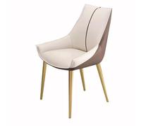 Stylish Leather Dining Chairs with Gold Legs - ScratchResistant Armchairs Perfect for Makeup and Dressing Tables - Modern Home Furniture Accent