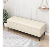 Stylish Leather Ottoman Bench with Hidden Storage - Perfect Shoe nizer & Footrest for Entryway or Bedroom Elegant Storage Solution for Shoes & Accessories