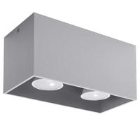 Stylish LED Ceiling Lamp - Modern Loft Design, High-Quality, Grey SQ Shape - Per