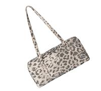 Stylish Leopards Shoulder Bag With Tear Resistant Nylon Underarm Bags Lightweight Large Capacity For Women Daily Use, Apricot Prin, 31×13×10cm