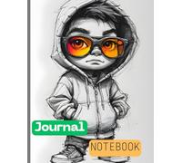 Stylish Lined Notebook - Doodle Girl with Orange Shades: Trendy Orange Shades Cover | Perfect for Teens, Students & Dreamers