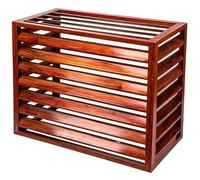 Stylish louvered air conditioner outdoor unit top cover, durable anti rust coating, practical defense against leaves rain animals, No obstruction to airflow 2~3HP (Red, 110×60×80 cm)