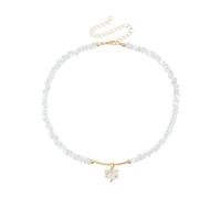 Stylish Love Symbol Necklace Featuring Crystal Accents And Delicate Glass Beads Neck Chain Ideal For Everyday Use Elegant Crystal Glass Bead Jewelry, One Size, as described, as described