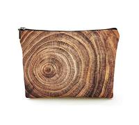 Stylish Makeup Bag Women Linen Travel Cosmetic Bags Durable Makeup Organizer Bag,Stump of Oak Tree felled, for Women/Men