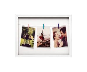 Stylish Maren Washing Line White Plastic 3 Peg Photo Picture Sl rame New