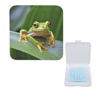 Stylish Mask Storage Box, Tree Frog Print Portable & Lightweight PP Mask Case Reusable Mask Box Fashionable Mask Storage Case