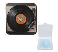 Stylish Mask Storage Box, Vintage Vinyl Record Print Portable & Lightweight PP Mask Case Reusable Mask Box Fashionable Mask Storage Case