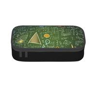 Stylish Math Question Printed Zipper Pencil Case Large Capacity Multi-Functional Organizer Aesthetic Cosmetic Bag Portable Pen Pouch For Organizing Pencils Makeup Accessories And School Office College