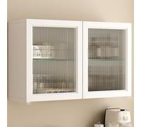 Stylish Medicine Cabinet,Wall-Mounted Organizer with Glass Door for Bathroom & Kitchen,Space-Saving Over-the-Toilet Storage Rack,Modern Home Decor