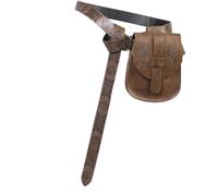 Stylish Medieval Roleplay Waist Container Adjustable Strap and Practical Build for Conventions and Hiking Themed Utility Pouch