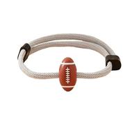 Stylish Men ' s Crafted from 4MM Milans Rope Materials with Rugbys Jewelry Accessory for a Sporty Touch Wear Trendy Men ' s Wristband