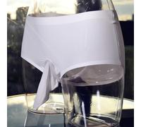 Stylish Men's Briefs Crafted from UltraThin Ice Silk for a Modern Touch (2XL White)