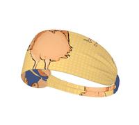 Stylish Men's & Women's Crooked Owl Printed Sports Headband - Non-Slip, Elastic, Moisture-Wicking