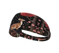 Stylish Men's & Women's Lost Deer in the Flowers Printed Sports Headband - Non-Slip, Elastic, Moisture-Wicking