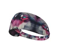 Stylish Men's & Women's The wolf with blue eyes Printed Sports Headband - Non-Slip, Elastic, Moisture-Wicking