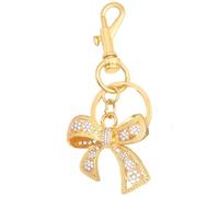 Stylish Metal Bow Keychain Sparkly Bowknot Keychains Rhinestone Key Chain Purse Bag Charms Car Keychain Bling Cute Aesthetic Keyring for Women Girls