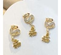 Stylish Metal Drill Pendant With Chinese Influence For 2024 New Year's Art Make A Statement