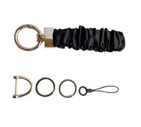 Stylish Metal Keychain Hair Tie Multi Functional Phone Lanyard Lightweight Fabric Scrunchie Car Holder Stylish Zinc Alloy Multi Use Keychain