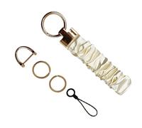 Stylish Metal Keychain Hair Tie Multi Functional Phone Lanyard Lightweight Fabric Scrunchie Car Holder Stylish Zinc Alloy Multi Use Keychain