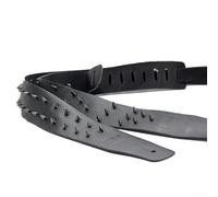 Stylish Metal Spike Studded Leather Guitar Strap, Adjustable Length, Perfect for Rock Bands (C)