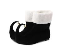 Stylish Mid-Height Winter Boots with Fleece Lining - Perfect for an Elegant Design, Comfortable Warm Cold Weather Shoes, black, 12 UK