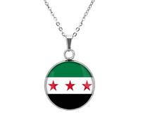 Stylish Middle Eastern Culture Jewelry Set With Necklace And Earrings For Unique Styles Seekers Elegant Syrian Flag Necklace