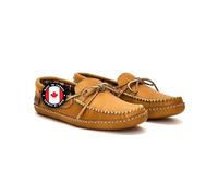 Stylish Moccasin Slippers men, Leather House Loafers, Made in Canada