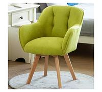 Stylish Modern Blue Velvet Swivel Armchair Comfortable Small Space Dining Chair with Sturdy Wood Legs Elegant Accent Club Lounge Chair for Home & Guest (Green)