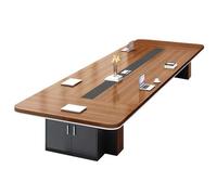 Stylish Modern Conference Table with Cable Management Grommets | Large 118" x 55" Office Meeting Table for Conference Rooms & Restaurants - Functional Design for Collaborations