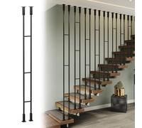 Stylish Modern Iron Balusters - Metal Stair Spindles for Indoor Remodeling Elegant Railing Columns to Upgrade Your Staircase Design