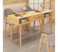 Stylish Modern Manicure Table with Drawer Imitation Marble Desktop & Solid Wood Legs - Perfect Workbench for Professional Nail Technicians & Nail Art Enthusiasts
