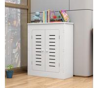 Stylish Modern Radiator Covers - Decorative Heating Cabinet Shelf for Bathroom, Living Room, Bedroom & Hallway with 2 Doors (23.6x23.6x9.8in) - Space-Saving Home Furniture