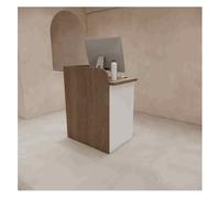 Stylish Modern Reception Desk with Drawers Compact Office Front Counter Table 70cm/25.5in Reception Table for Small Office or Waiting Area