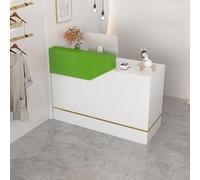 Stylish Modern Reception Desk with Lockable Drawers & Keyboard Shelf - Functional Office Furniture for Salon Retail Business and Lobby Spaces