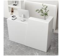 Stylish Modern Reception Desk with Storage Anti Scratch Chut Counter for Salon Boutique & Cafe - Easy Assembly 80x42x100cm Customer Service Furniture